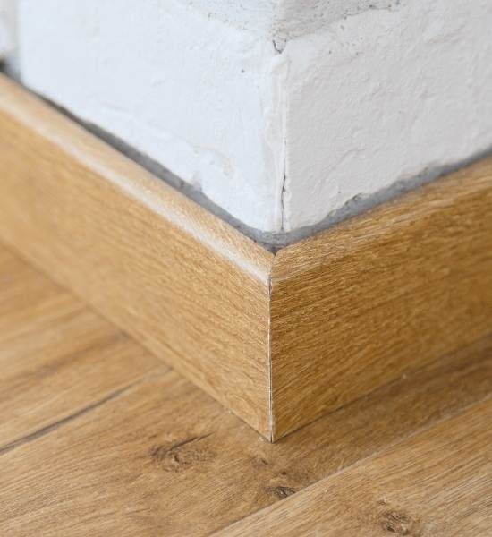 Close Up Image of a Timber Floor Skirt | Supplementary image for Timber Mouldings at Versace Timbers.